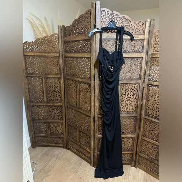 NEW LPA Naima Ruched Maxi Dress in Black - Picture 4 of 4